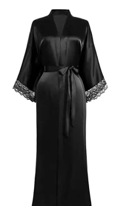Kimono Robe Femme en Soie – Floral Long pour Mariée & Demoiselle d'Honneur