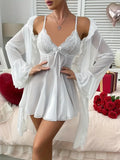 Ensemble Lingerie Sexy – Nuisette en Dentelle & Peignoir