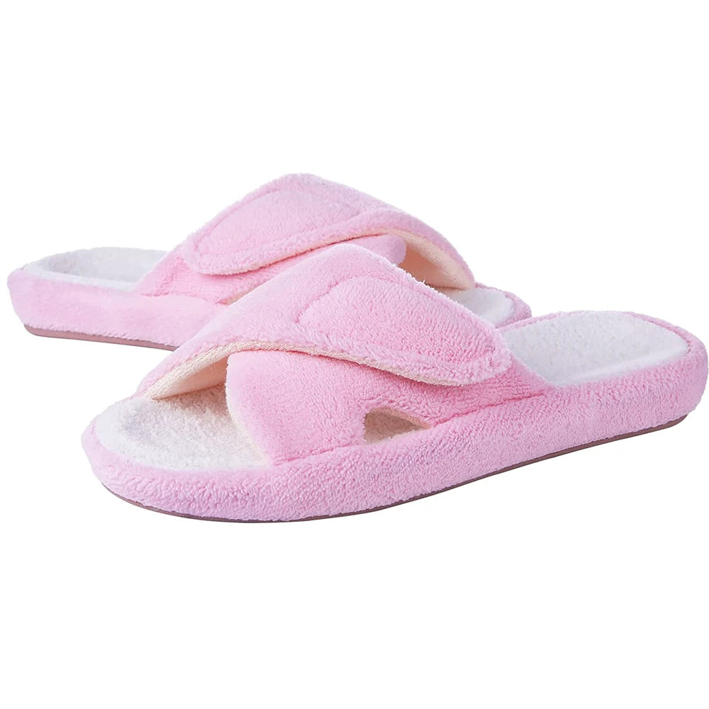 Chaussons Orthopédiques Femme – Support Plantaire & Moelleux | Bout Ouvert