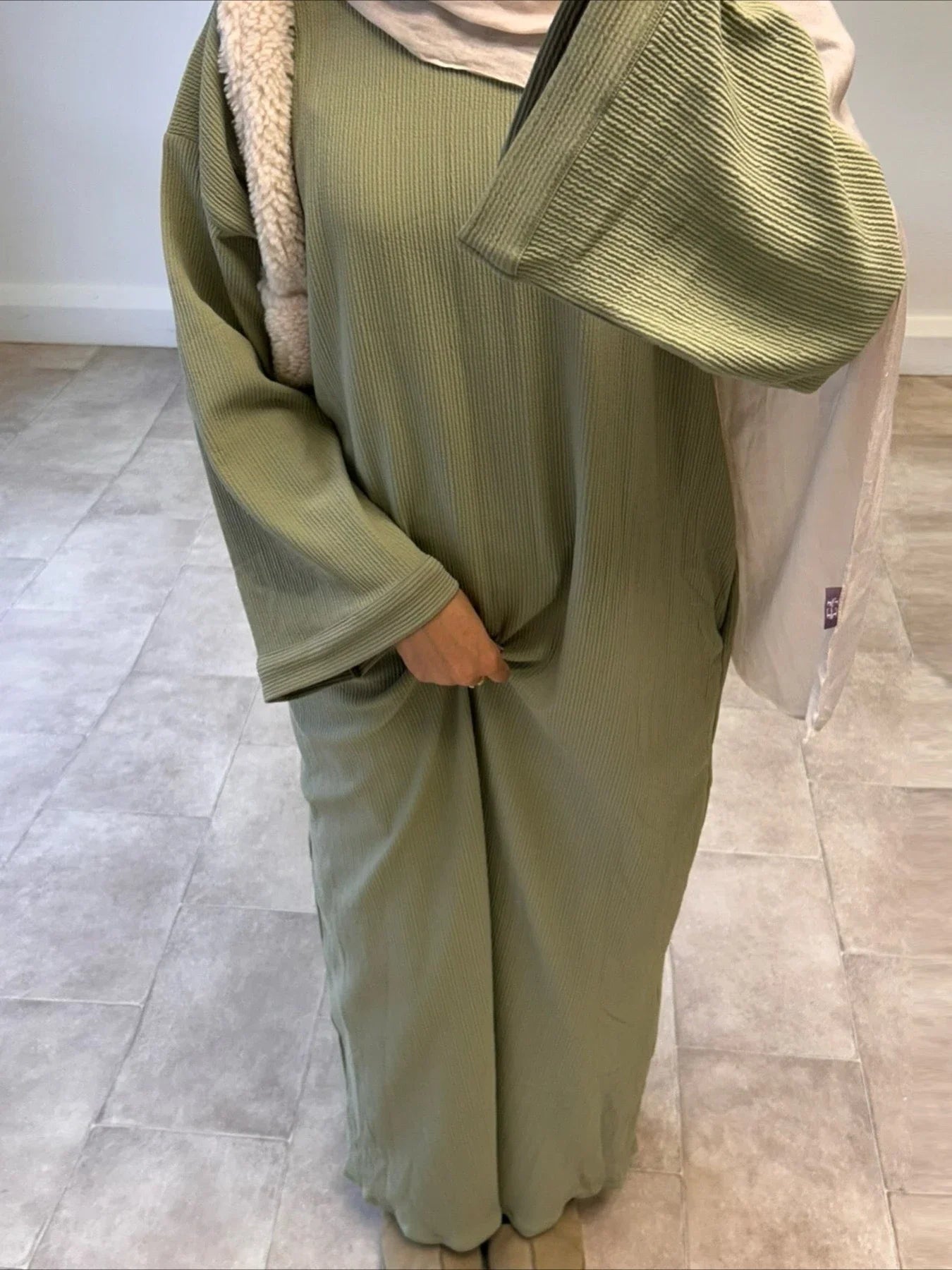 Robe Abaya Musulmane Eid – Jalabiyah Maroc, Arabie Saoudite | Automne-Hiver | S-XXL