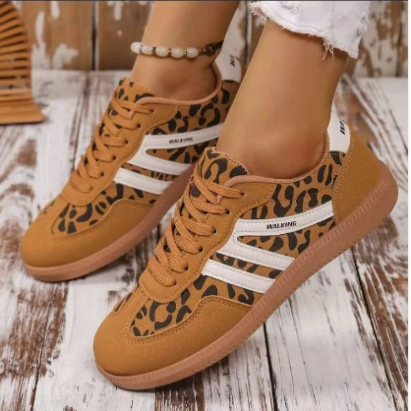 Sneakers Bicolores Femme – Cuir PU & Semelle Vulcanisée | Lacets | 36-41