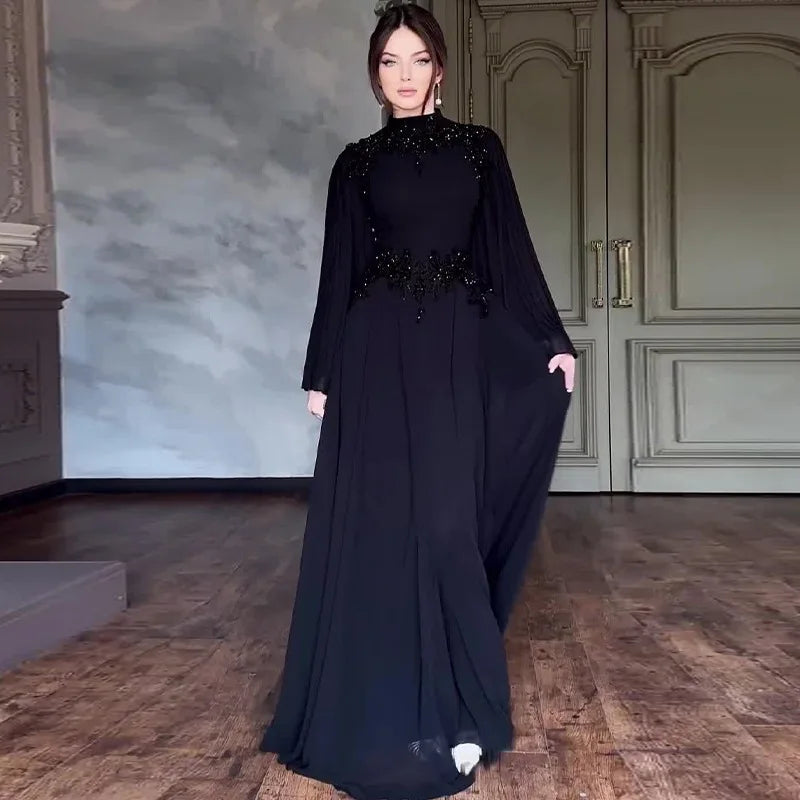 Robe de Soirée en Dentelle Florale – Élégante & Longue