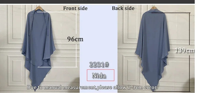 Khimar Islamique Hijab – Abaya Sans Manches Ramadan | Eid | S-XXL