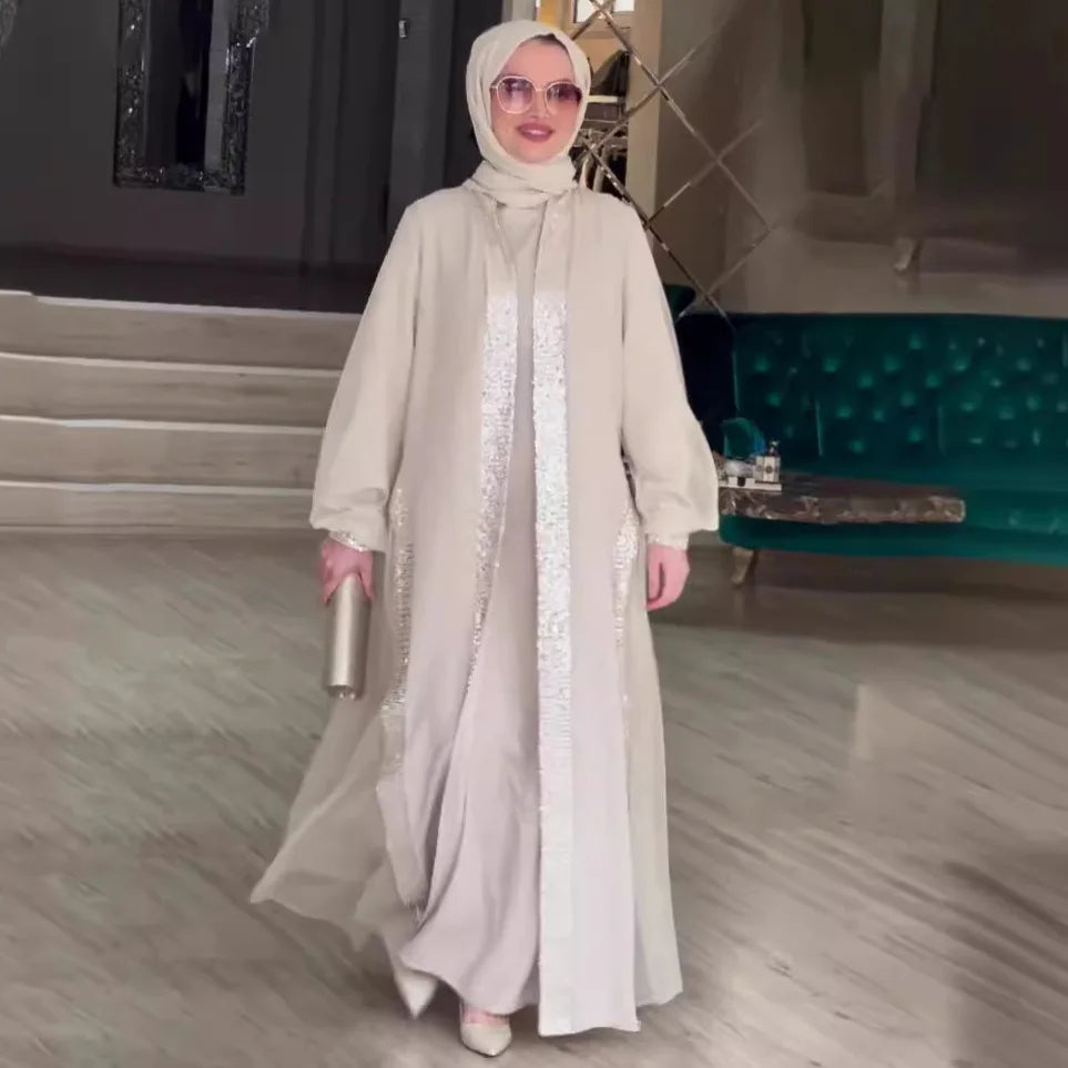 Abaya Cardigan Eid – Robe Longue Jalabiyah Ramadan | Dubai, Maroc | S-XXL