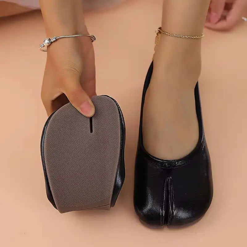 Ballerines Tabi Bout Fendu – Cuir Souple & Slip-On | Confortables | 35-40