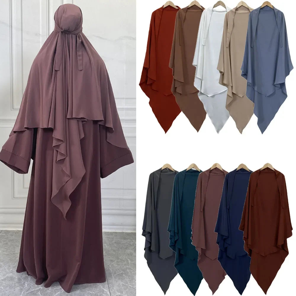 Khimar Islamique Hijab – Abaya Sans Manches Ramadan | Eid | S-XXL