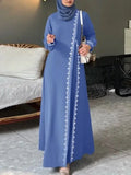 Robe Longue Femme en Dentelle – Manches Longues, Style Bohème Luxueux