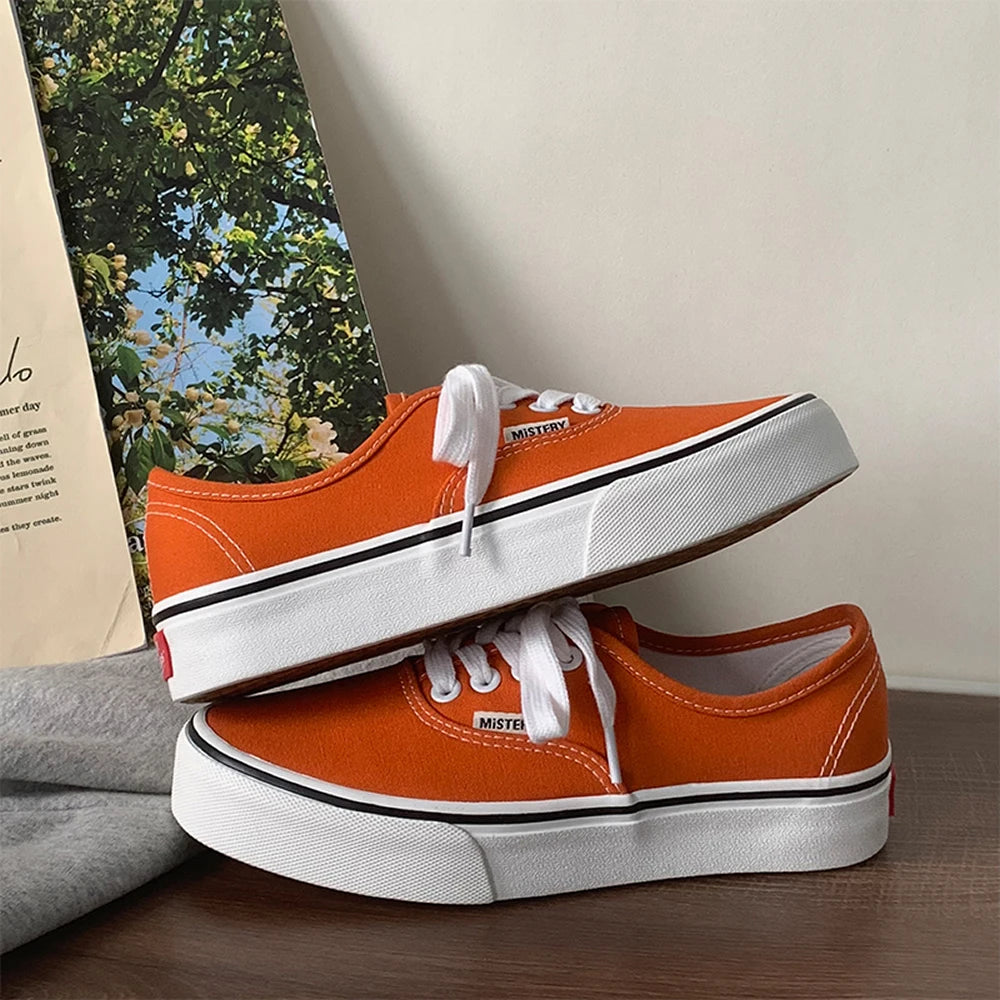 Sneakers Canvas Casual – Plates & Légères | Couleur Unie | Femme