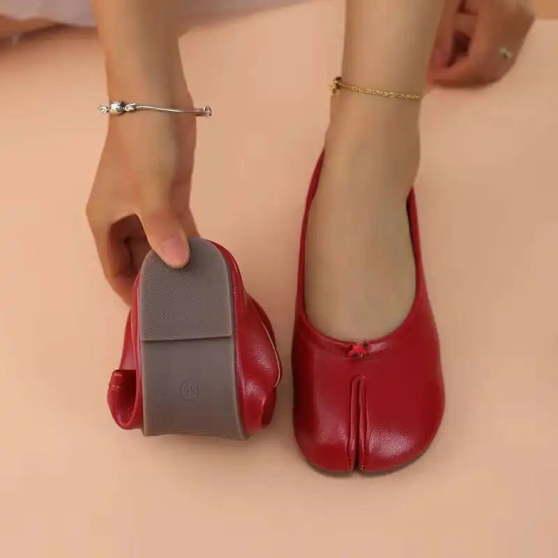 Ballerines Tabi Bout Fendu – Cuir Souple & Slip-On | Confortables | 35-40