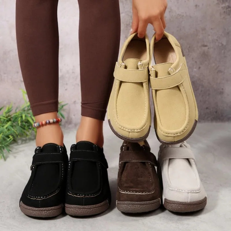 Chaussures Plateforme Rétro Femme – Semelle Épaisse & Slip-On | 36-41