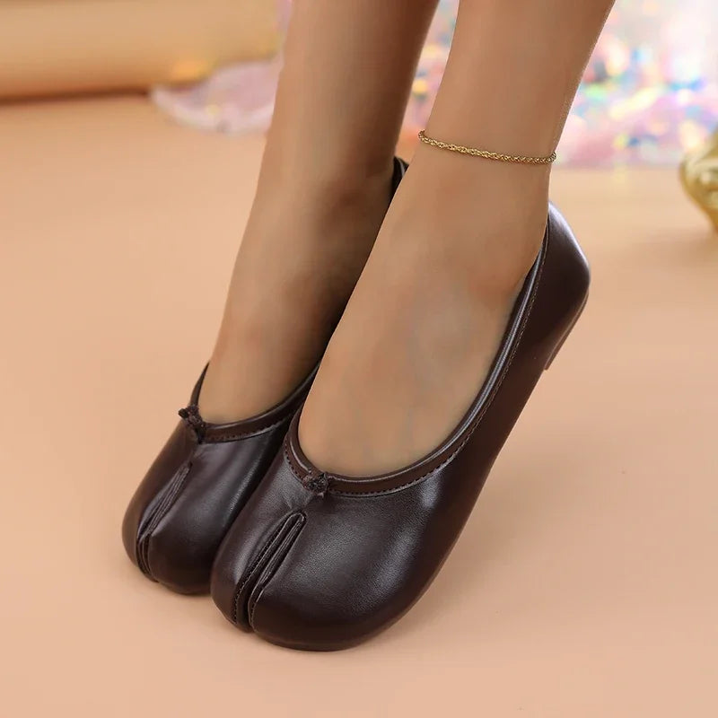 Ballerines Tabi Bout Fendu – Cuir Souple & Slip-On | Confortables | 35-40