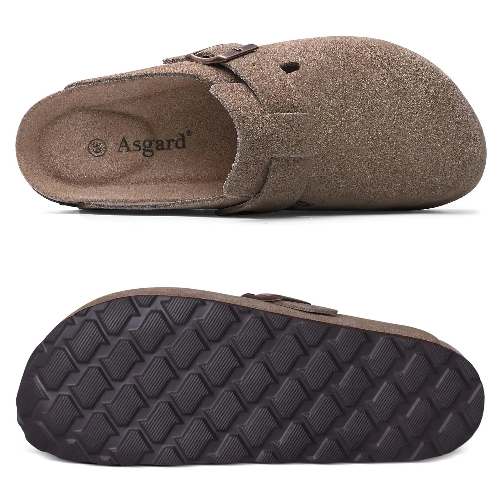 Sabots Suède Femme – Semelle Liège & Support Plantaire | Boucle Réglable