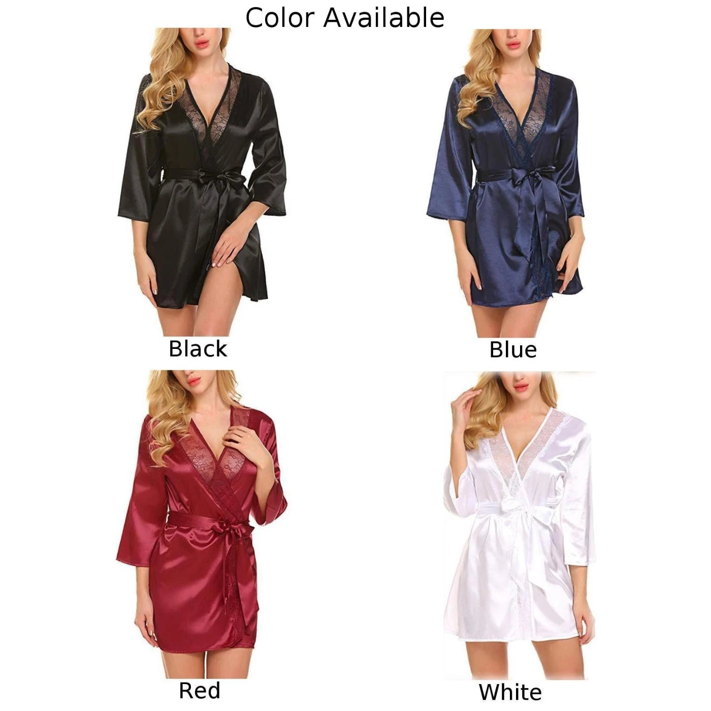 Peignoir en Satin Sexy – Robe de Chambre Femme