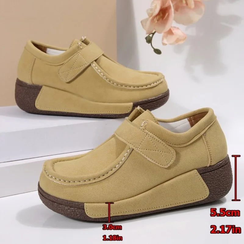 Chaussures Plateforme Rétro Femme – Semelle Épaisse & Slip-On | 36-41