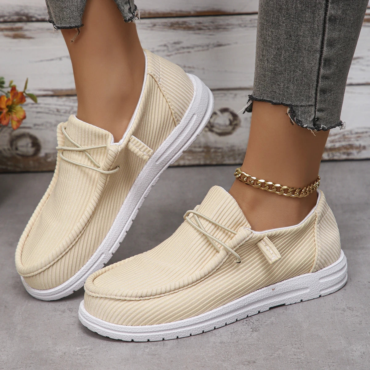 Sneakers Canvas Loafers Femme – Respirantes & Plateforme | Été | 36-41