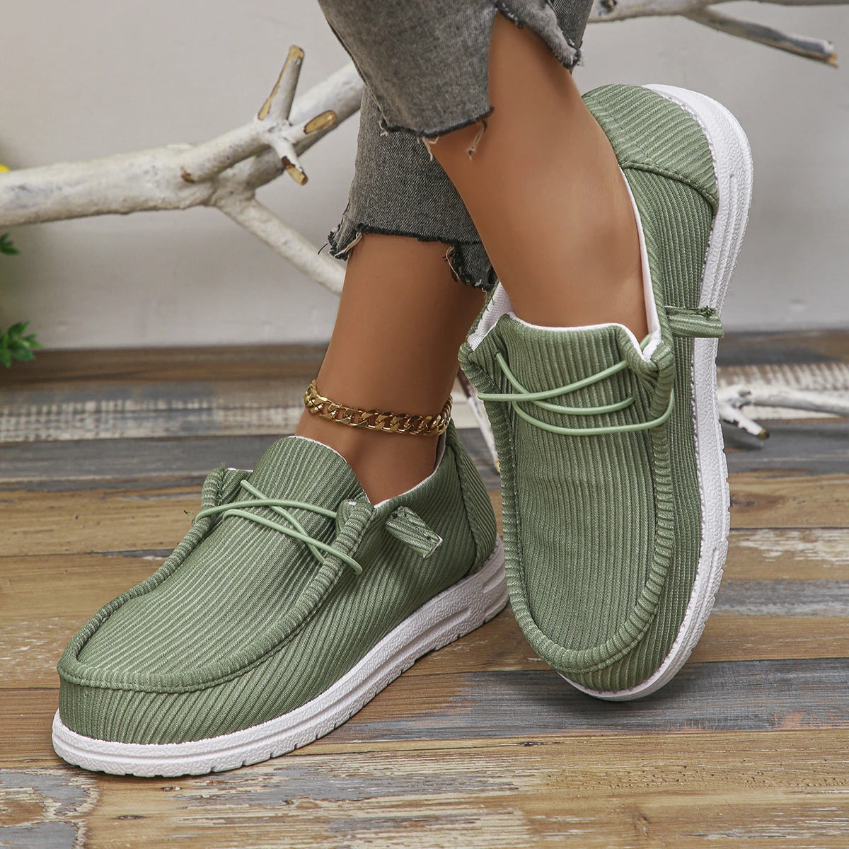 Sneakers Canvas Loafers Femme – Respirantes & Plateforme | Été | 36-41