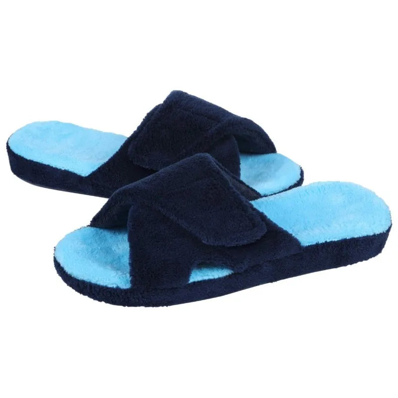 Chaussons Orthopédiques Femme – Support Plantaire & Moelleux | Bout Ouvert