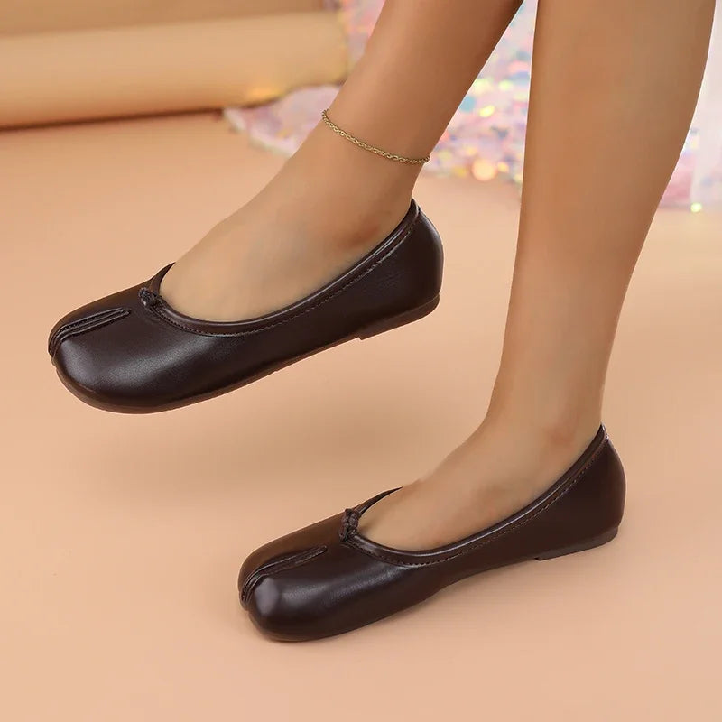 Ballerines Tabi Bout Fendu – Cuir Souple & Slip-On | Confortables | 35-40