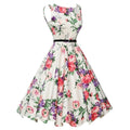 Robe Florale Rétro Style Rockabilly – Coupe Crayon Vintage