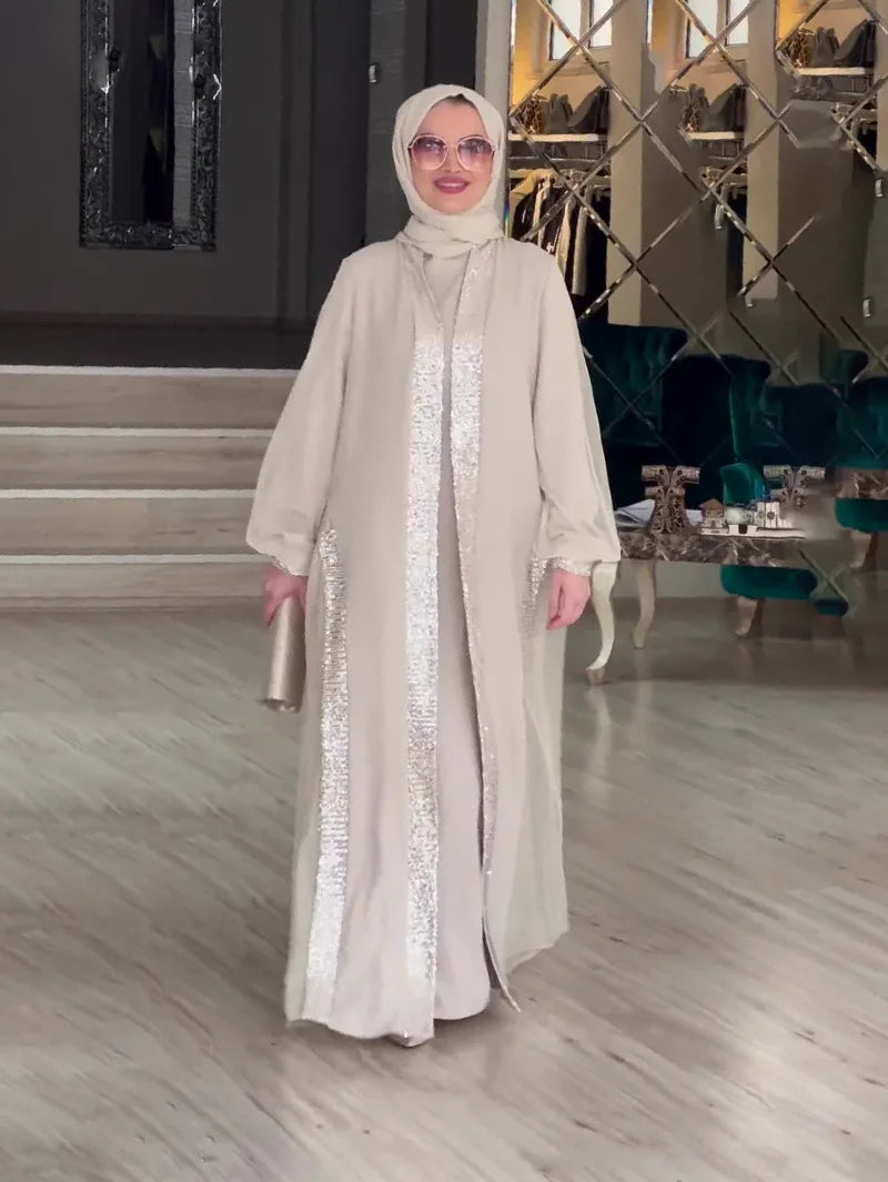 Abaya Cardigan Eid – Robe Longue Jalabiyah Ramadan | Dubai, Maroc | S-XXL