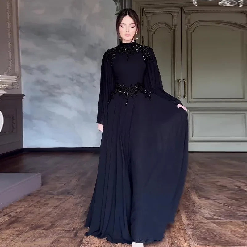 Robe de Soirée en Dentelle Florale – Élégante & Longue