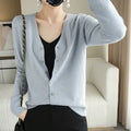 Cardigan Femme Col V Tricot – Court & Fashion | Bleu, Vert, Rose | S-XL