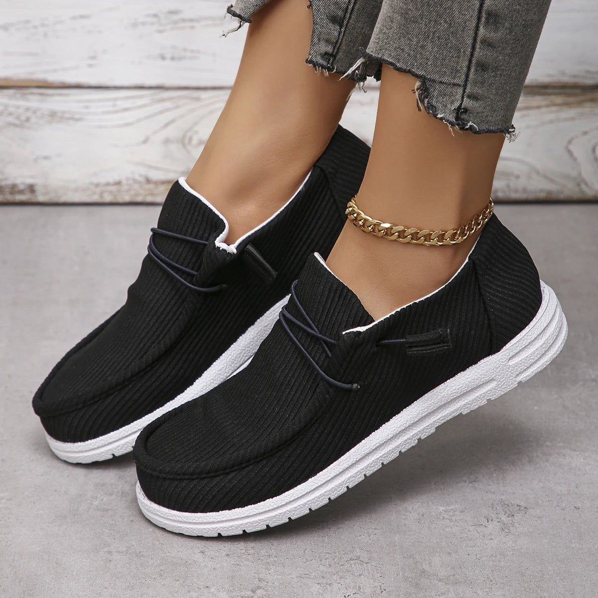 Sneakers Canvas Loafers Femme – Respirantes & Plateforme | Été | 36-41