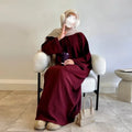 Robe Abaya Musulmane Eid – Jalabiyah Maroc, Arabie Saoudite | Automne-Hiver | S-XXL