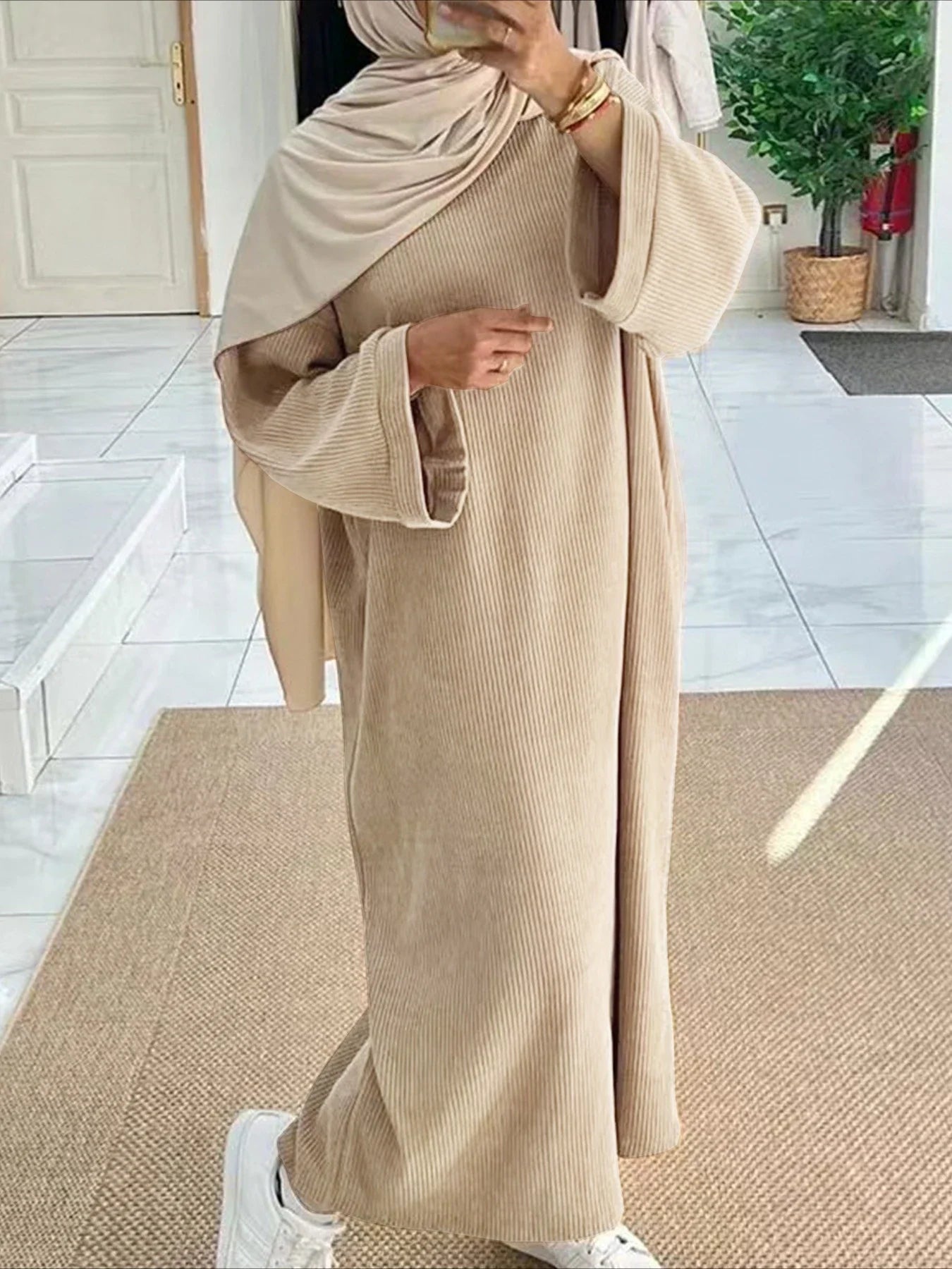 Robe Abaya Musulmane Eid – Jalabiyah Maroc, Arabie Saoudite | Automne-Hiver | S-XXL