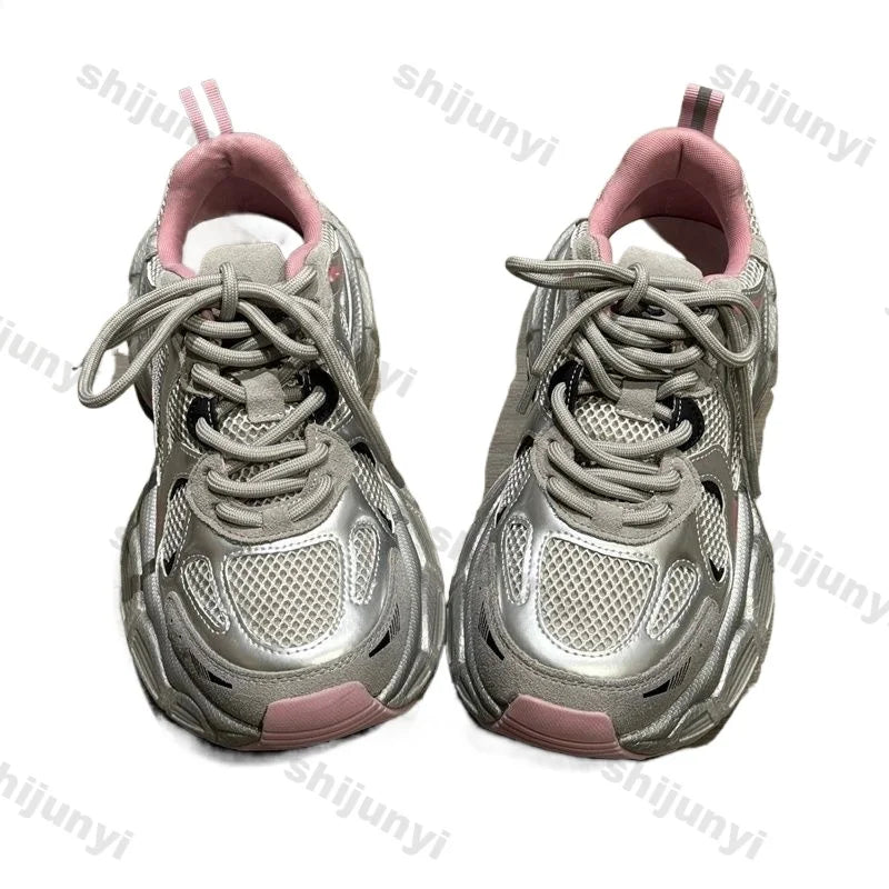 Sneakers Chunky Semelle Épaisse Femme – Respirantes & Rehaussantes | 36-41