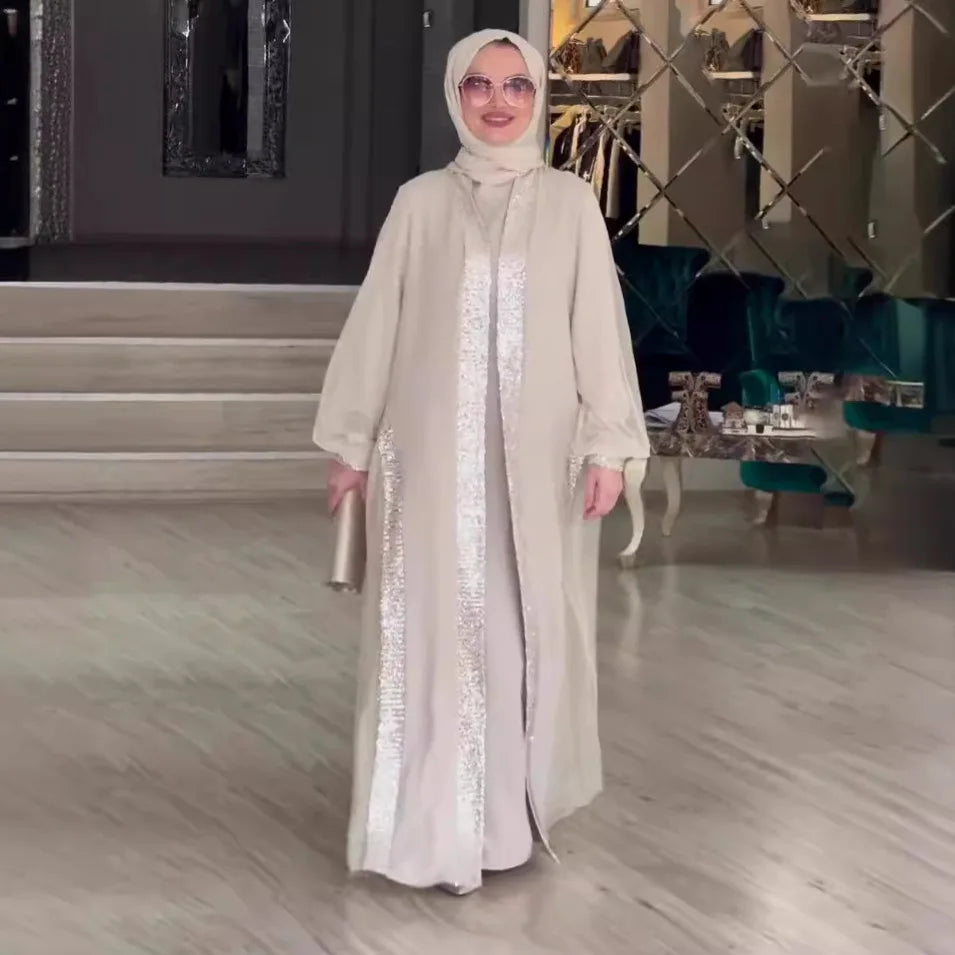 Abaya Cardigan Eid – Robe Longue Jalabiyah Ramadan | Dubai, Maroc | S-XXL