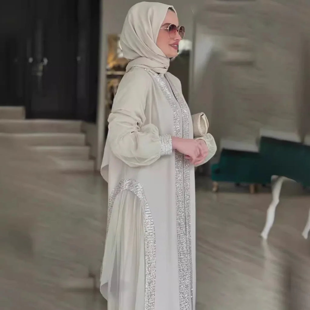 Abaya Cardigan Eid – Robe Longue Jalabiyah Ramadan | Dubai, Maroc | S-XXL