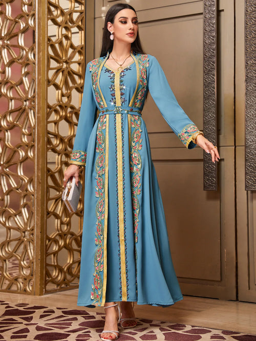 Abaya Diamonds Luxe Dubai – Kaftan Soirée Marocain | Turquie, Maroc | S-XXL