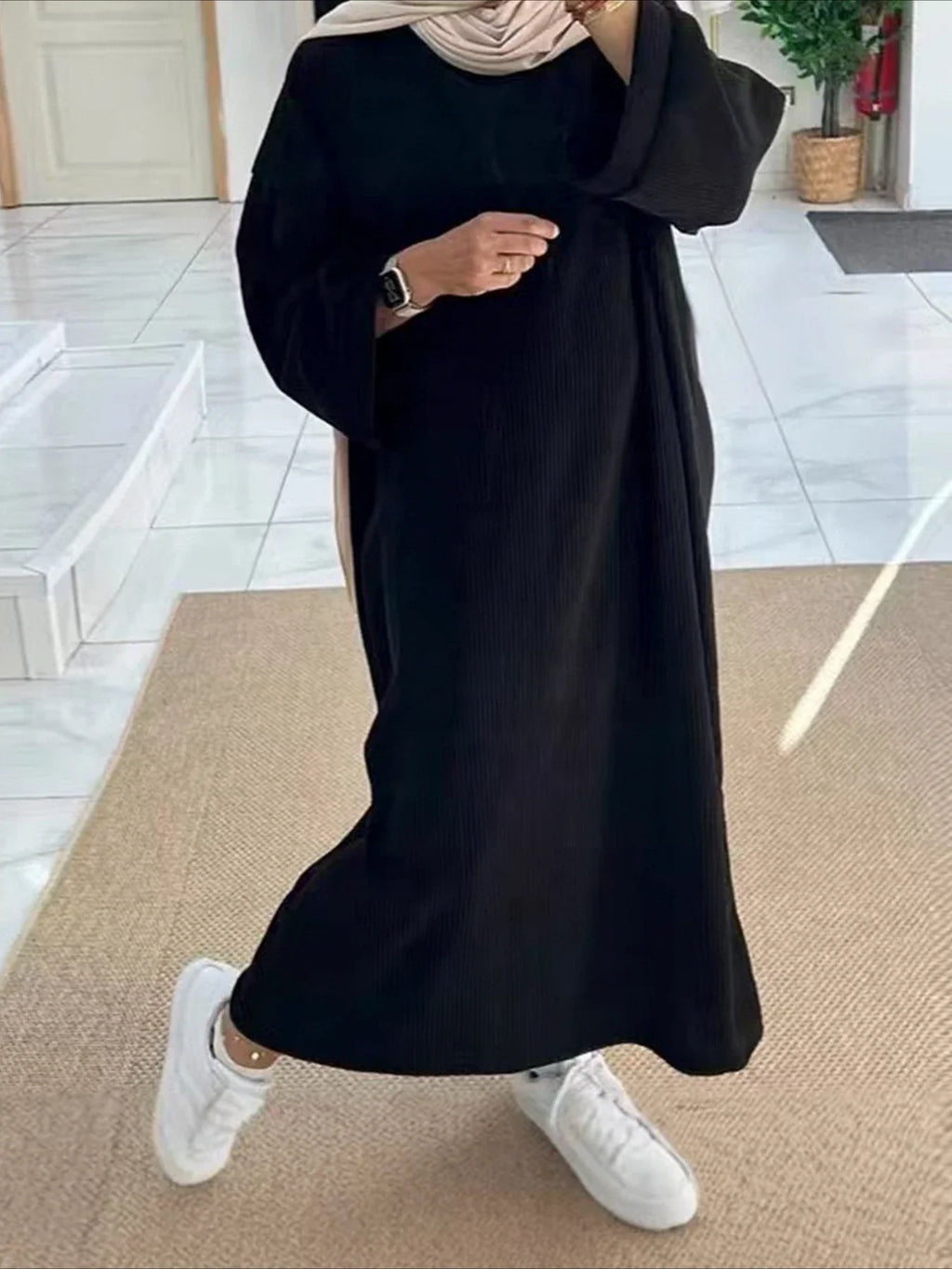 Robe Abaya Musulmane Eid – Jalabiyah Maroc, Arabie Saoudite | Automne-Hiver | S-XXL