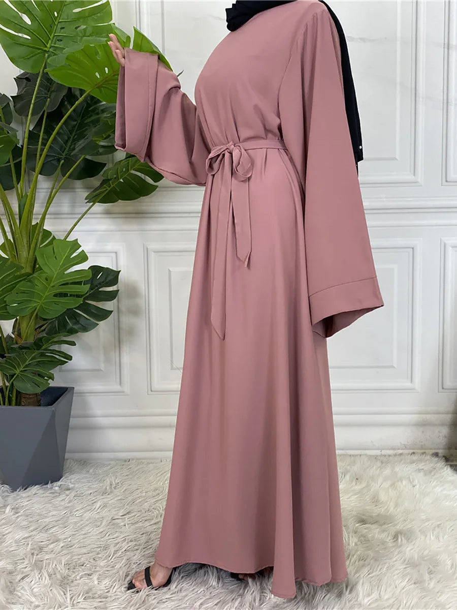 Abaya Modest Ramadan – Robe Longue Couleur Unie | Turquie, Arabie | S-XXL