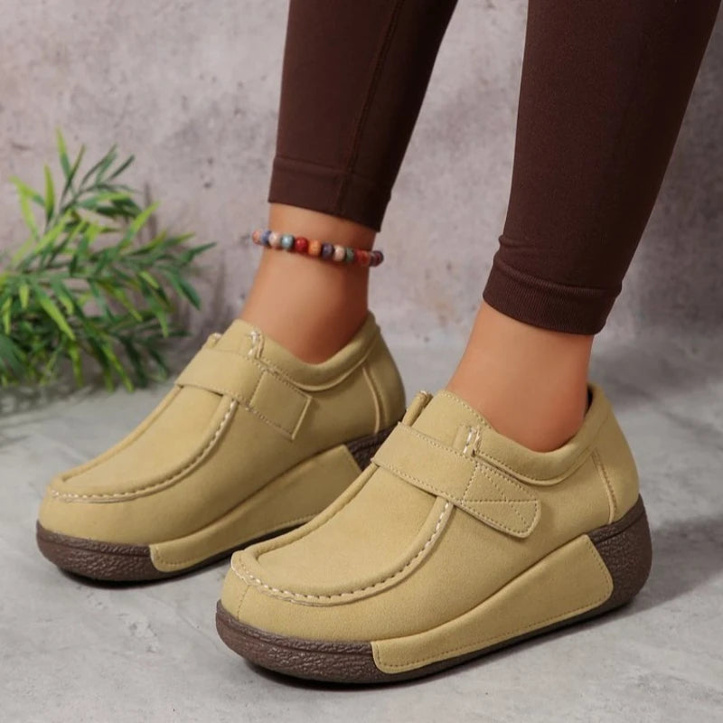 Chaussures Plateforme Rétro Femme – Semelle Épaisse & Slip-On | 36-41