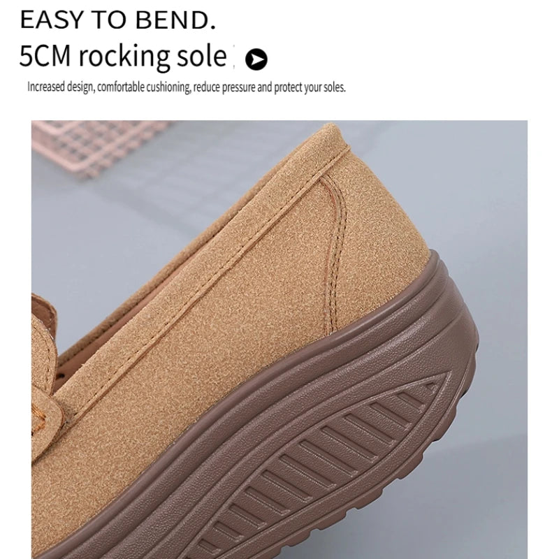 Mocassins Plateforme Femme – Suède & Slip-On Élégants | 36-41