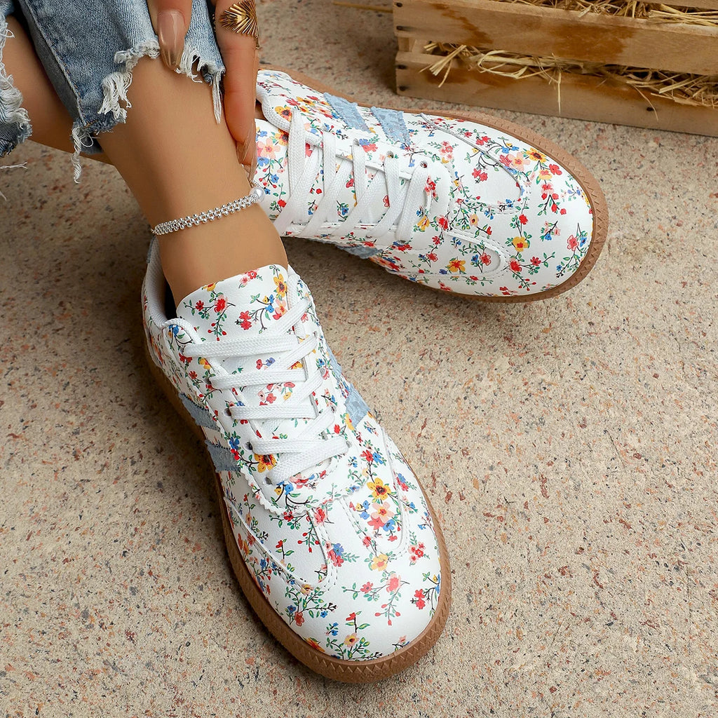 Sneakers Florales Femme – Respirantes & Légères | Style Casual | 36-41